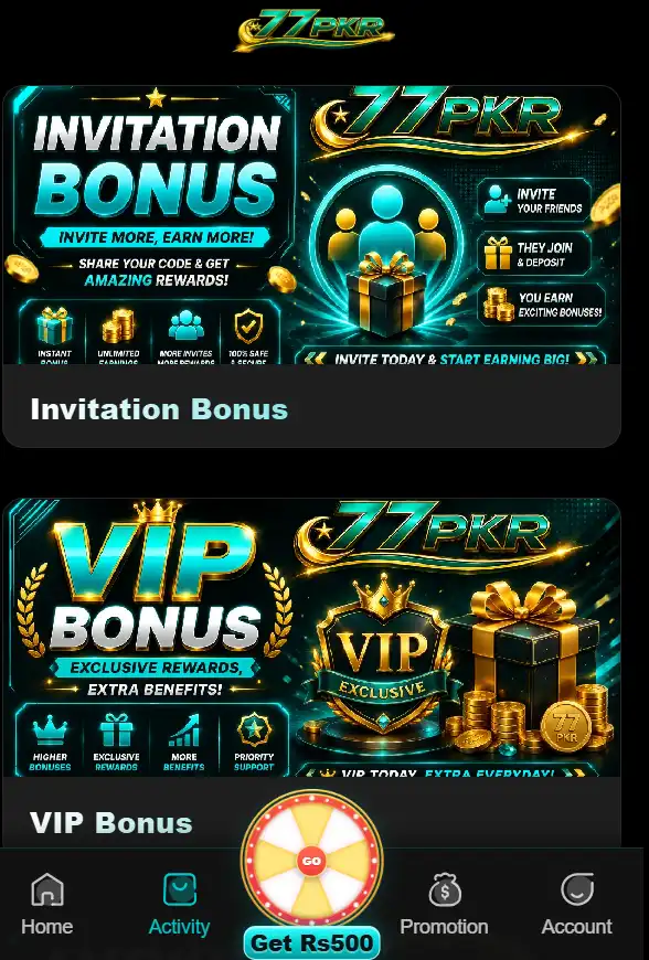 77PKR1 Game features