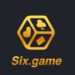 Official Six Game app icon graphic layout showing a gold gambling die emblem