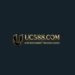 Official UC588.com brand logo and dark theme splash screen banner running on a mobile phone