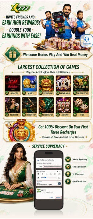 Welcome dashboard and virtual casino guidelines inside the 777xk app download interface