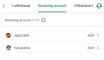 Local payment gateway options including JazzCash and Easypaisa on the XK777 game app