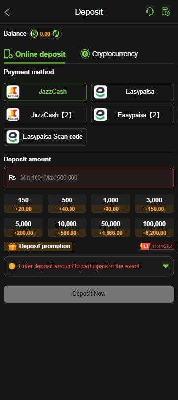 666d game jazzcash easypaisa deposit
