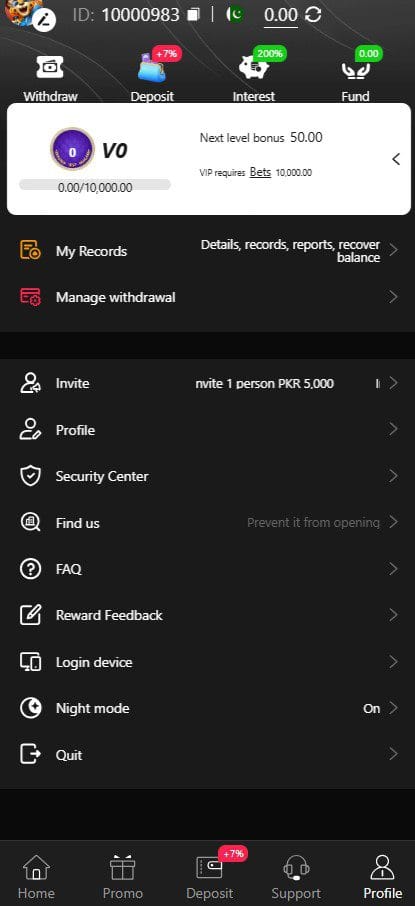 TD1947 Game Register and Login