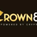 CROWN88 Game official gold emblem logo featuring Powered by Crypto tag on a dark background.