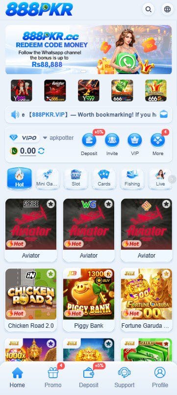 888PKR Game APK Interface Overview home
